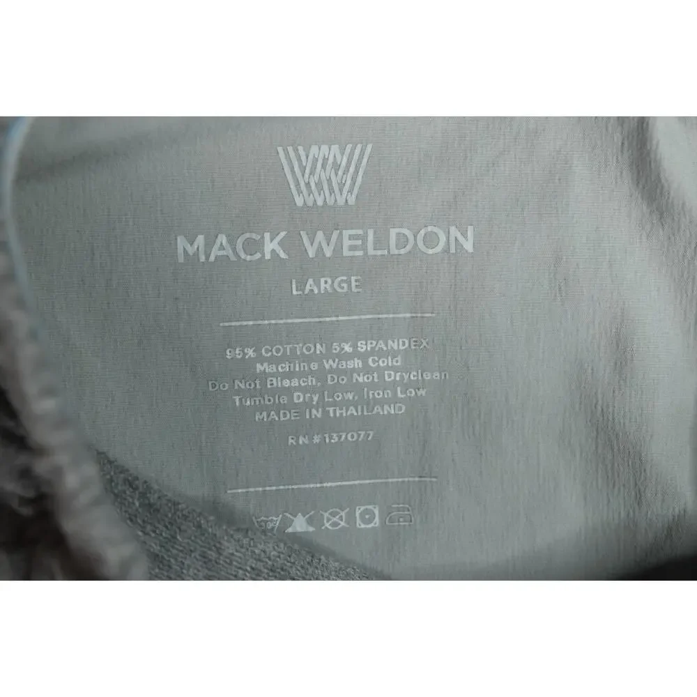 Mack Weldon Joggers Sweatpants Mens Large Gray Tapered Leg Drawstring Casual